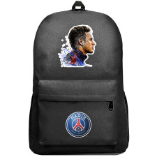 Neymar Jr Backpack SuperPack - Neymar Jr Paris Saint Germain Side Portrait Oil Paint Sticker Art
