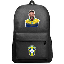Neymar Jr Backpack SuperPack - Neymar Jr Brazil National Team Smiling Vector Illustration Sticker Art