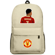 Jadon Sancho Backpack SuperPack - Jadon Sancho Manchester United Back Illustration Sticker Art