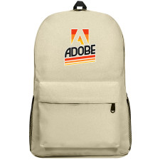 Adobe Backpack SuperPack - Adobe Retro Logo On Beige Background