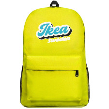 Ikea Backpack SuperPack - Ikea Sweden Logo On Yellow Background