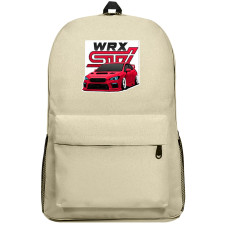 Subaru Backpack SuperPack - Subaru WRX Red Vector Illustration Art On Dark Background