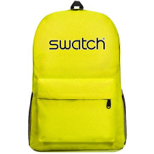 Famous Watch Brand Swatch Backpack SuperPack - Swatch Black Font Logo
