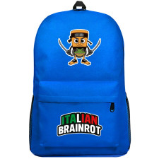 Italian Brainrot Tung Tung Assassino Boneca Backpack SuperPack - Tung Tung Assassino Boneca Characters Series Art