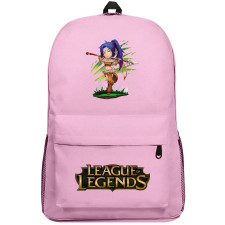 League of Legends Nidalee Backpack SuperPack - Nidalee Holding Spear Chibi Art