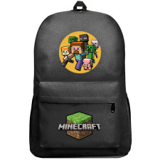 Minecraft Backpack SuperPack - Multi Characters Steve Alex Creeper Zombie Pig Skeleton Spider Chibi Art Series