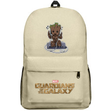 Guardians Of The Galaxy Groot Backpack SuperPack - Baby Groot Listening Music Chibi Art