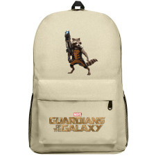 Guardians Of The Galaxy Rocket Raccoon Backpack SuperPack - Rocket Raccoon Fiercely Holding Laser Cannon
