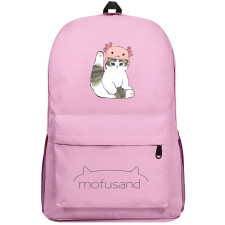 Mofusand Backpack SuperPack - Mofusand Wearing Axolotl Hat