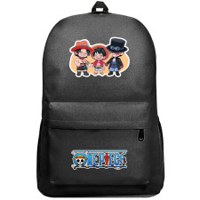 One Piece Backpack SuperPack - Once Piece Luffy Ace And Sabo Chibi Art