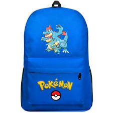 Pokemon Backpack SuperPack - Totodile Croconaw Feraligatr Evolution Cartoon Art Series