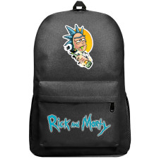Rick And Morty Rick Backpack SuperPack - Rick Melting And Holding Bottle