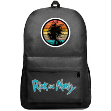 Rick And Morty Rick Backpack SuperPack - Rick Silhouette On Rainbow