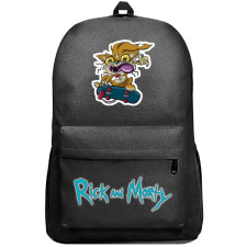 Rick And Morty Squanchy Backpack SuperPack - Squanchy Riding Skateboard