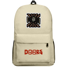 Roblox Doors Eyes Backpack SuperPack - Eyes On Brown Stripe Background Sticker