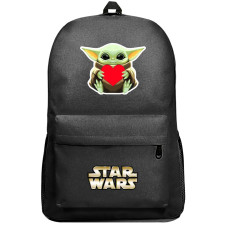 Star Wars Grogu Backpack SuperPack - Grogu Aka Baby Yoda Holding Heart Sticker