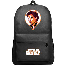 Star Wars Han Solo Backpack SuperPack - Han Solo Side Portrait Vector Illustration