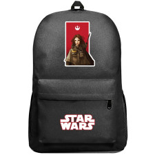 Star Wars Jyn Erso Backpack SuperPack - Jyn Erso Portrait Paint Art On Red