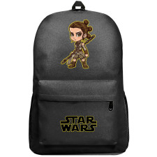 Star Wars Rey Backpack SuperPack - Rey Standing Cartoon Chibi Art