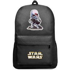 Star Wars Stormtrooper Backpack SuperPack - Stormtrooper Holding Weapon Chibi Art