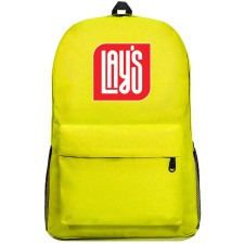 Lays Backpack SuperPack - Lays Logo Redesigns On Yellow Background