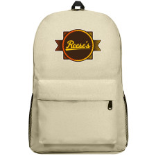Reese Backpack SuperPack - Reese Logo Redesigns On Orange Background