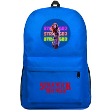 Stranger Things Max Mayfield Backpack SuperPack - Max Mayfield Neon Sign On Blue Background