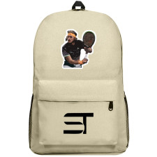 Stefano Tsitsipas Backpack SuperPack - Stefano Tsitsipas Playing Tennis Mosaic Art Style
