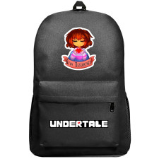Undertale Frisk Backpack SuperPack - Frisk Stay Determined And Holding Heart Stickr