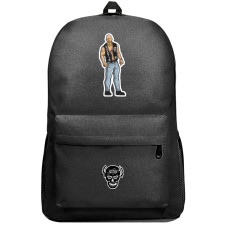 WWE Steve Austin Backpack SuperPack - Steve Austin Standing Vector Illustration Sticker Art