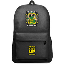 WWE John Cena Backpack SuperPack - John Cena Never Give Up Earn It Sticker Cartoon Art