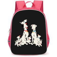 101 Dalmatians Backpack StudentPack - 101 Dalmatians Perdita And Pongo Puppies On Black Background