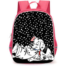 101 Dalmatians Backpack StudentPack - 101 Dalmatians Puppies Sleeping On White Dot Black Background