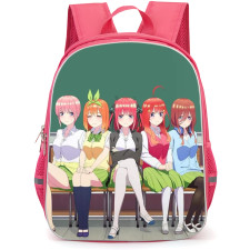 The Quintessential Quintuplets Backpack School Bag StudentPack - The Quintessential Quintuplets High School Student Sisters Sitting on Chair Poster