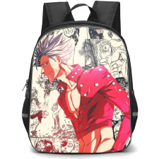 The Seven Deadly Sins Ban Backpack Student Pack - Ban Side Portrait On Manga Background