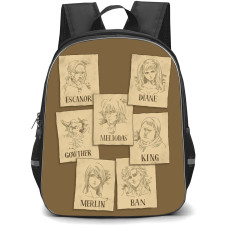 The Seven Deadly Sins Backpack Student Pack - Characters Sketch Wanted Poster