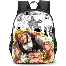 The Seven Deadly Sins Escanor Backpack Student Pack - Escanor Rage Portrait On Manga Background
