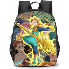 The Seven Deadly Sins King Backpack Student Pack - King Power Portrait Collage Background