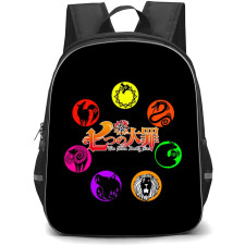The Seven Deadly Sins Backpack Student Pack - Logo Series On Black Background