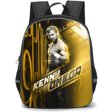AEW Kenny Omega Backpack StudentPack - Kenny Omega Grayscale Side Portrait On Golden Poster