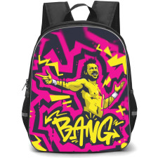 AEW Kenny Omega Backpack StudentPack - Kenny Omega Pink Yellow Illustration Art