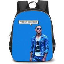 AEW Orange Cassidy Backpack StudentPack - Orange Cassidy Standing Freshly Squeezed Blue Background