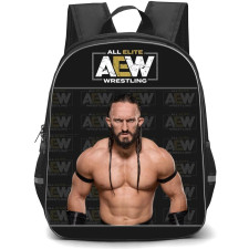 AEW Pac Backpack StudentPack - Pac Portrait On AEW Logo Pattern Art