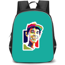 Alex Honnold Backpack School Bag StudentPack - Alex Honnold Wpap Popart Sticker On Cyan Background
