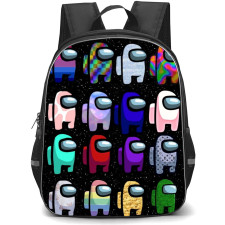 Among Us Backpack StudentPack - Among Us Angry On Black Background