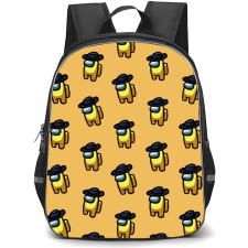 Among Us Yellow Backpack StudentPack - Yellow Pattern Art On Yellow Background
