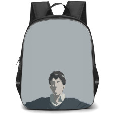 Attack On Titan Bertolt Backpack StudentPack - Attack on Titan Bertolt Portrait Minimalist Art On Grey Background