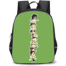 Attack On Titan Backpack StudentPack - Attack on Titan Character Jenga Cartoon Art Sticker