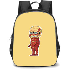 Attack On Titan Backpack StudentPack - Attack on Titan Colossal Cartoon Art Sticker