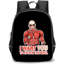 Attack On Titan Backpack StudentPack - Attack on Titan Colossal I Want You to Attack The Wall Sticker